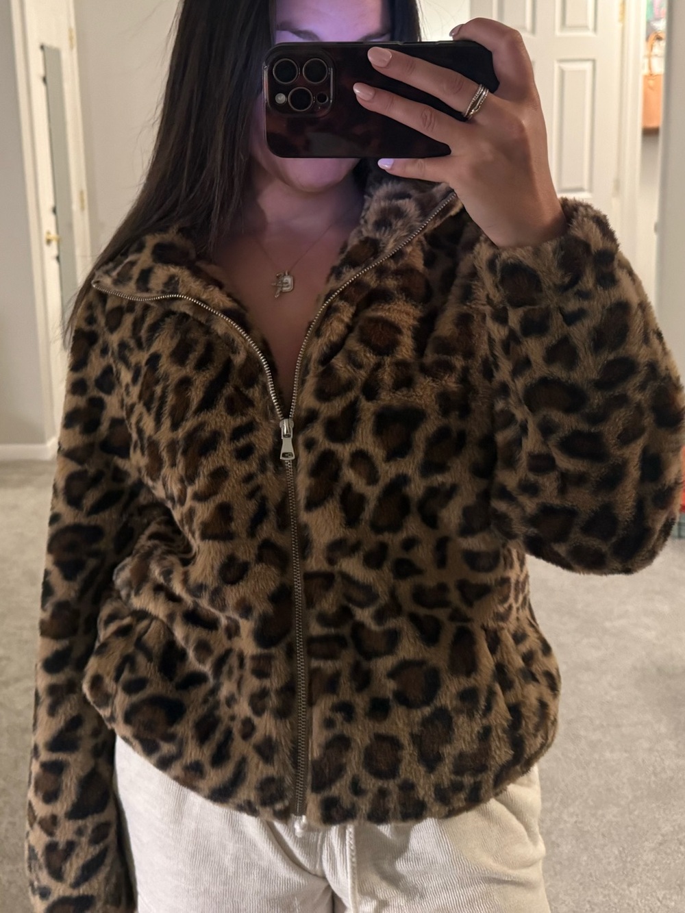 Princess Polly Leopard Print Faux Fur Jacket - Picture 2 of 5